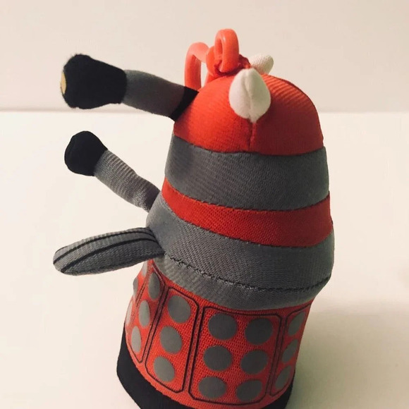 Doctor Who Plush Red Dalek Keychain Charm Backpack Clip Stuffed Figure No  Sound - Picture 8 of 9